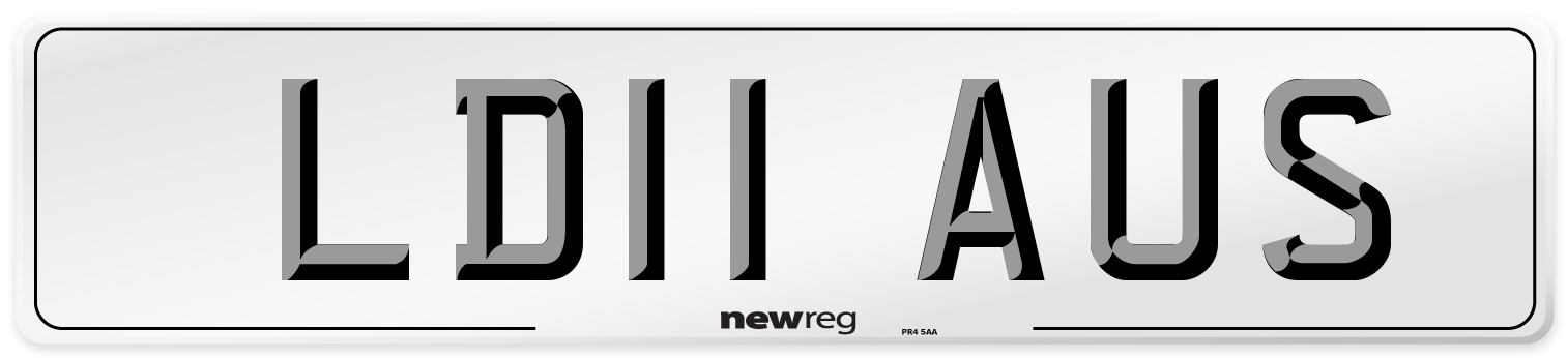 LD11 AUS Number Plate from New Reg